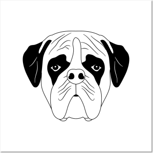 Boxer Dog Head Posters and Art